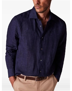 Льняная рубашка с длинными рукавами, синий Paul smith