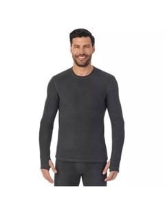 Мужская флисовая термобазовая водолазка Midweight Performance, цвет black heather Cuddl duds