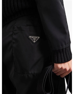 Зауженные брюки средней посадки, черный Prada