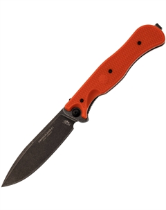 Складной нож Офицерский С3, сталь D2, рукоять пластик, оранжевый Нокс