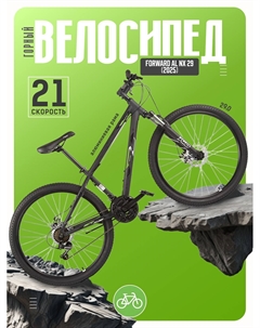 Горный велосипед AL NX 29, год 2025, цвет Черный-Серый, ростовка 19 Forward