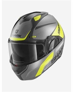 Мотошлем трансформер модуляр SHARK EVO GT ENCKE MAT Anthracite/Yellow/Black, Черный Shark helmets
