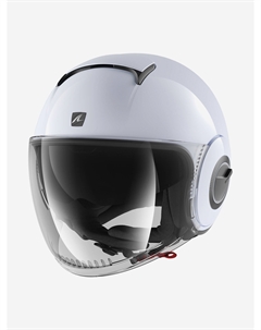 Мотошлем открытый SHARK NANO BLANK White/Silver Glossy, Синий Shark helmets