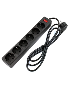 Сетевой фильтр SP6B-518 GARDA 6S/3*0.75MM2/1.8M/BLACK 5bites