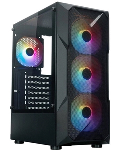 Корпус ATX A304 4FRGB Black без БП, 2*USB 2.0, USB 3.0 Xastra