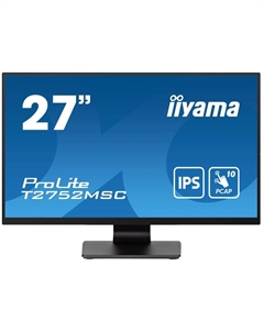 Монитор 27" ProLite T2752MSC-B1 1920x1080, LED, 16:9, IPS, 400cd, 1000:1, 5ms (GTG), 178гр/178гр, HDMI, DP, 2*USB-A, 60Hz, Speakers, tilt, Touc Iiyama