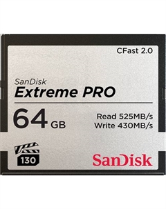 Карта памяти 64GB SDCFSP-064G-G46D Extreme Pro CFAST 2.0 64GB 525MB/s VPG130 Sandisk