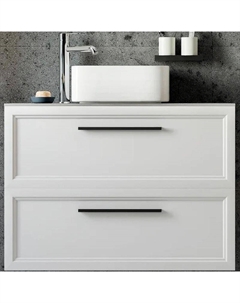 Тумба с раковиной Эстерсунд 90 460331 подвесная Белая матовая Простоун беж Stworki