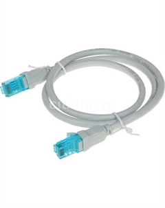 Патч-корд VENTION VAP-A10-S075 литой (molded), UTP, кат.5E, 0.75м, 4 пары, 26AWG, алюминий омедненный, многожильный, серый Vention