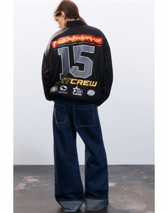 Куртка-бомбер oversize с принтом Befree