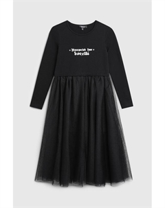 Платье хлопковое с юбкой из тюля Alessandro borelli