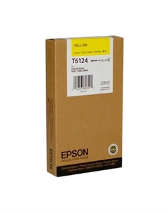 Картридж струйный Epson T6124 (C13T612400), желтый, оригинальный, объем 220 мл для Epson Epson Stylus Pro 7450 / 9450