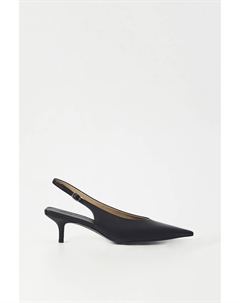 Слингбэки из гладкой кожи черного цвета 2mood