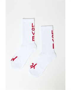 Носки LOVE ME молочного цвета 2mood