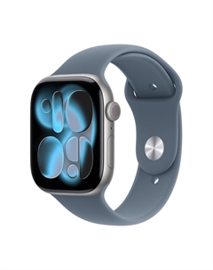 Умные часы Apple Watch Series 11 (GPS), 46 мм, Space Gray Aluminum Case/Anchor Blue Sport Band - M/L