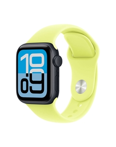 Умные часы Apple Watch SE 3, 2025 (GPS), 40 мм, Midnight Aluminum Case/Neon Yellow Sport Band - M/L