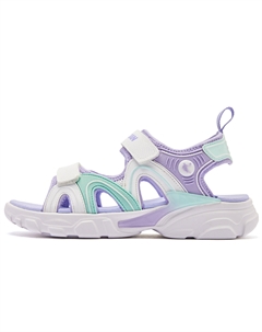 Детские сандалии с противоскользящей амортизацией, фиолетово-белые, для подростков Qiaodan