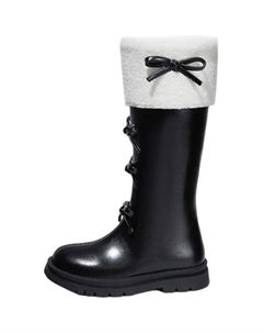 Детские кожаные ботинки для детей, черный Snoffy