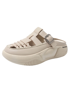 Шлепанцы с закрытым носком женские, хаки Bingo duck