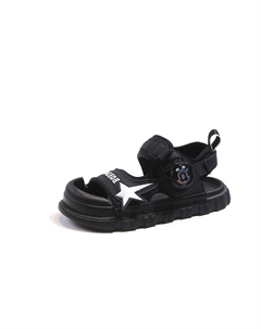 Нескользящие, износостойкие, дышащие детские сандалии для детей, черный Bobdog