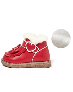 Детские кожаные ботинки для детей, красный Snoffy