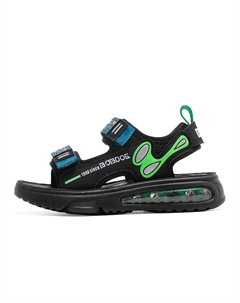 Детские сандалии с противоскользящей подошвой, устойчивые к истиранию и ударам, черный/зеленый Bobdog
