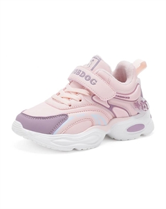 Прочные дышащие детские кроссовки цвета нежно-розового лотоса и фиолетового цвета Bobdog