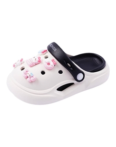 Детские тапочки с противоскользящей подошвой для детей от 3 до 7 лет, белый/черный Abc-kids