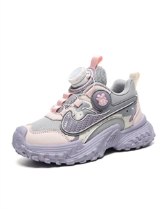 Нескользящие, износостойкие, легкие, амортизирующие детские кроссовки для бега, фиолетовый Bobdog
