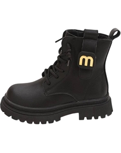 Прочные теплые детские ботинки с низким голенищем, черный Budding