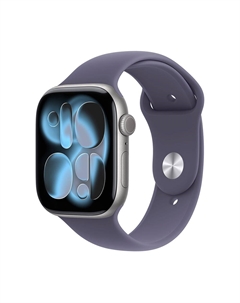 Умные часы Apple Watch Series 11 (GPS+Cellular), 42 мм, Space Gray Aluminum Case/Purple Fog Sport Band - S/M
