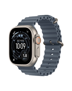 Умные часы Apple Watch Ultra 3, 49 мм, GPS+Cellular, Natural Titanium Case/Anchor Blue Ocean Band