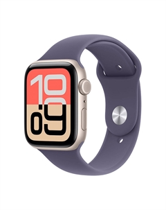 Умные часы Apple Watch SE 3, 2025 (GPS + Cellular), 40 мм, Starlight Aluminum Case/Purple Fog Sport Band - M/L