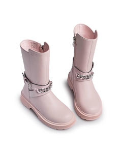 Детские кожаные ботинки для детей, розовый Zro