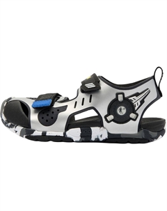 Детские сандалии с низким верхом, устойчивые к скольжению, для детей от 3 до 7 лет, серебряный Qiaodan