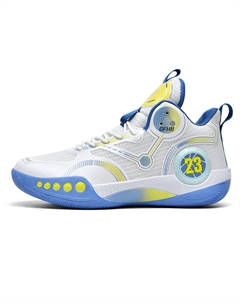 Кроссовки для бега с амортизацией, дышащие, легкие, с высоким верхом для детей и подростков, белый/синий Kung fu partners