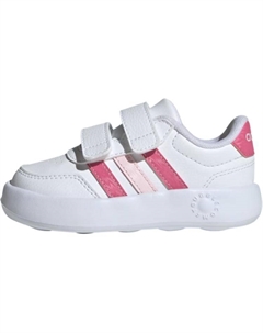 Кроссовки BREAKNET 3.0 устойчивые к истиранию для малышей, белый/розовый Adidas