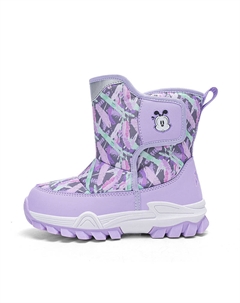 Нескользящие, водонепроницаемые, теплые детские ботинки, фиолетовый Bobdog