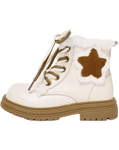 Прочные теплые детские ботинки для детей, кремовый/белый Snoffy