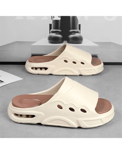 Детские шлепанцы для улицы, устойчивые к истиранию, с отскоком, водонепроницаемые, тихие, с поддержкой, бежевый/коричневый Protectcamel