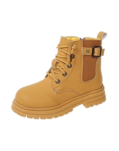 Детские кожаные ботинки для детей, хаки Yuzhaolin