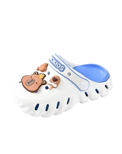 Тапочки детские противоскользящие, белый/синий Abc-kids