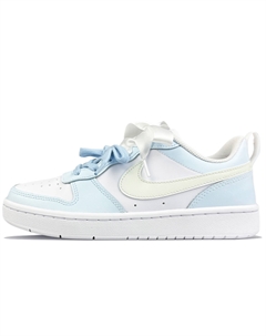Детские кроссовки для скейтбординга Court Borough 2 BNK Jelly Ballet с амортизацией, износостойкие, белые, синие, для подростков Nike