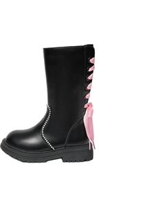 Детские кожаные ботинки серии Rococo, черный Snoffy