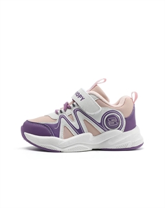 Теплые детские кроссовки с противоскользящей подошвой и амортизацией для детей от 3 до 7 лет, розовый/фиолетовый Snoopy