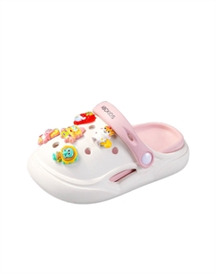 Детские тапочки: нескользящие, износостойкие, дышащие, легкие, амортизирующие, белый/розовый Abc-kids