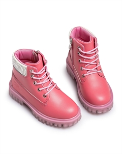Детские кожаные ботинки для детей, розовый/красная Zro