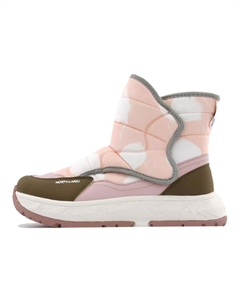 Нескользящие теплые детские ботинки с низким голенищем, розовые, белые Northland kids