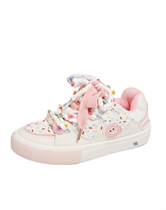 Низкие детские скейтерские кроссовки, розовый Yuzhaolin