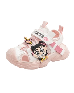 Детские сандалии с противоскользящей подошвой, устойчивые к истиранию, дышащие, легкие, с амортизацией, розовый Mulinsen